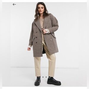 Oversized Plaid Coat